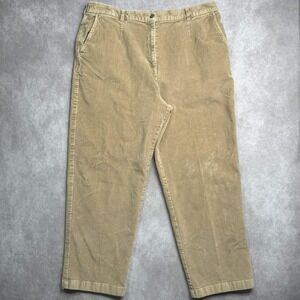 LL Bean Corduroy Pants Womens Sz 20p Comfort High Waist Tan 36x27* Stretch